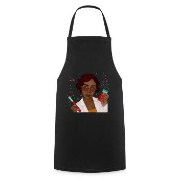 mad scientist - Cooking Apron - black - Front - AI Model Male 185 dark (185cm)