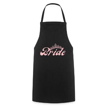 Bride Krone - Future Bride be - Boutique Premium JGA - Tablier de cuisine - noir - Devant - AI Model Male 185 dark (185cm)