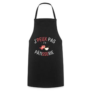 J Peux pas j ai Pâtisserie - Tablier de cuisine - noir - Devant - AI Model Male 185 dark (185cm)