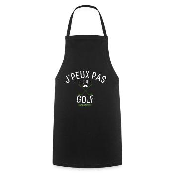 J'Peux Pas J'Ai Golf Avec papa - Tablier de cuisine - noir - Devant - AI Model Male 185 dark (185cm)