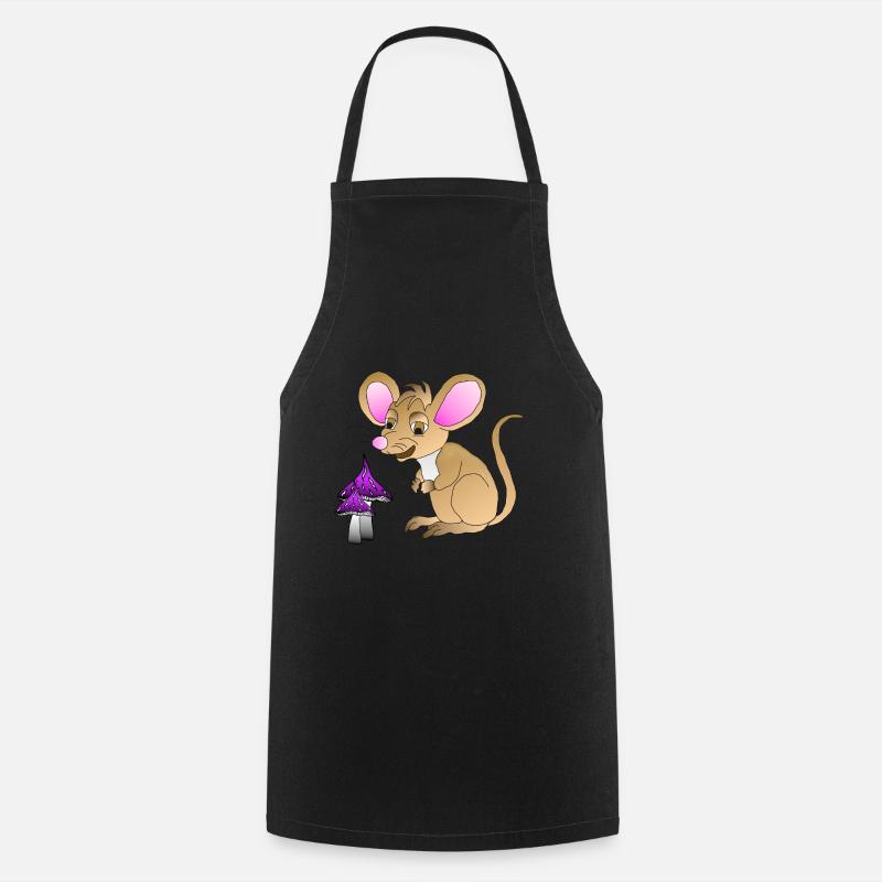 Souris Berti - Tablier de cuisine - noir