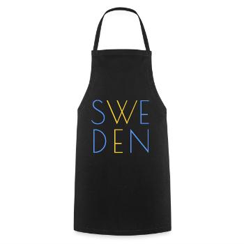 Sweden motif - Cooking Apron - black - Front - AI Model Male 185 dark (185cm)
