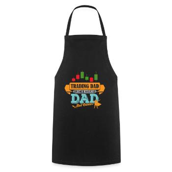 Trader Vater cooler Papa - Kochschürze - Schwarz - Vorne - AI Model Male 185 dark (185cm)