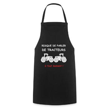Risque de parler de tracteur - Tablier de cuisine - noir - Devant - AI Model Male 185 dark (185cm)