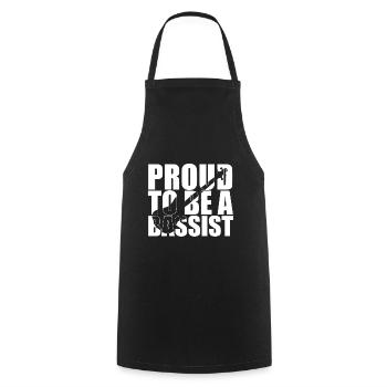 Bass Player Gift PROUD TO BE A BASSIST cadeau - Tablier de cuisine - noir - Devant - AI Model Male 185 dark (185cm)
