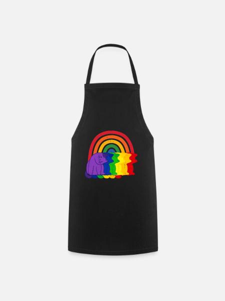 Rainbow Cats Chat arc-en-ciel - Tablier de cuisine - noir
