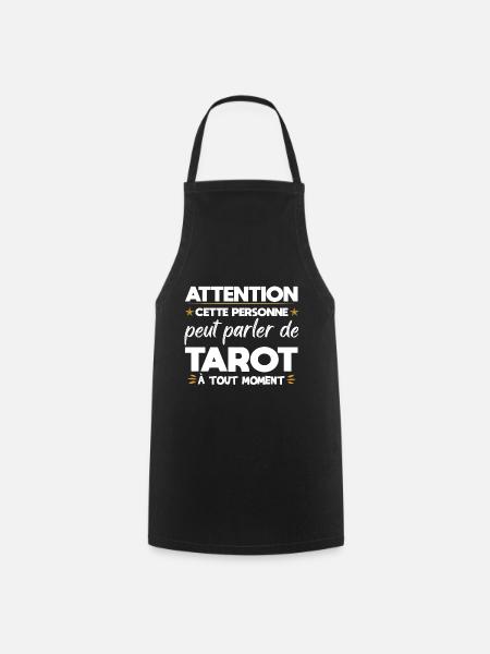Tarot cadeau drôle jeu de carte retraite - Tablier de cuisine - noir