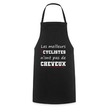 cadeau marrant pas de cheveux cycliste chauve - Tablier de cuisine - noir - Devant - AI Model Male 185 dark (185cm)