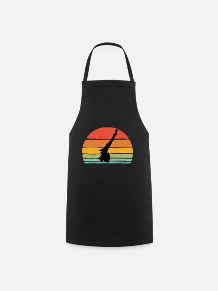 Lac de Garde - coucher du soleil - Tablier de cuisine - noir