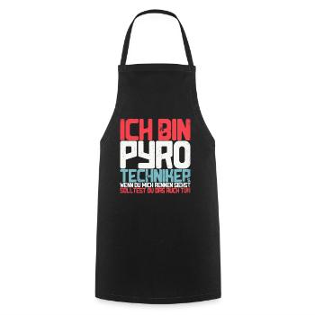 I'm a pyrotechnician when you see me running. - Cooking Apron - black - Front - AI Model Male 185 dark (185cm)