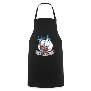 Autism Mom Unbreakable Puzzle Autism Awareness - Cooking Apron - black - Front - AI Model Male 185 dark (185cm)