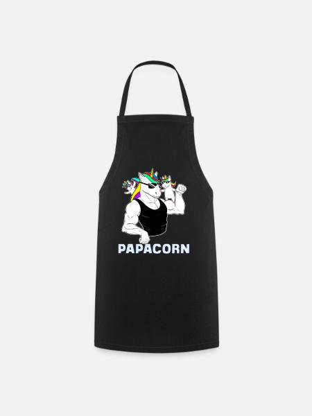 Papa Vatertagsgeschenk Papcorn - Kochschürze - Schwarz
