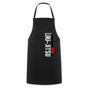 Jiu Jitsu Kanji Brésilien Art Martial Japon - Tablier de cuisine - noir - Devant - AI Model Male 185 dark (185cm)