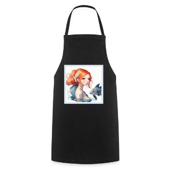 Anime Girl Cadeau d’anime esthétique japonais - Tablier de cuisine - noir - Devant - AI Model Male 185 dark (185cm)