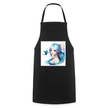 Anime Girl Japanese Aesthetic Anime Gift - Cooking Apron - black - Front - AI Model Male 185 dark (185cm)