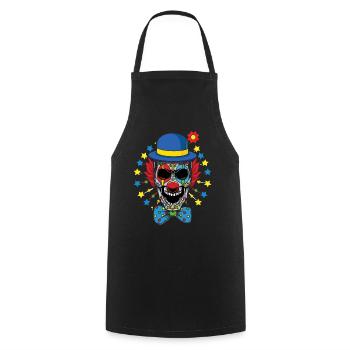 Fun Dia De Los Muertos Creepy Clown Carnival Scary - Cooking Apron - black - Front - AI Model Male 185 dark (185cm)