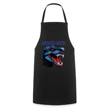 Reptile, Dinosaurs, Jaws and Claws, - Cooking Apron - black - Front - AI Model Male 185 dark (185cm)