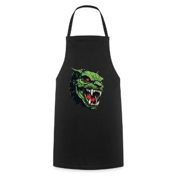 Tête d’Orc, Démon, Goule - Tablier de cuisine - noir - Devant - AI Model Male 185 dark (185cm)