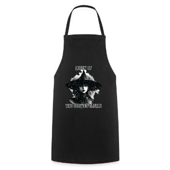 Witch, Queen of the Cobweb Castle - Cooking Apron - black - Front - AI Model Male 185 dark (185cm)