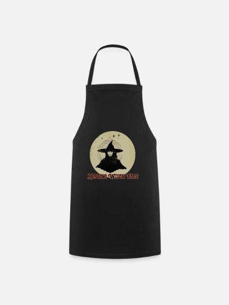 Witch, Resting Witch Face - Cooking Apron - black