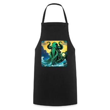 Monstre immortel de Cthulhu dans l’espace - Tablier de cuisine - noir - Devant - AI Model Male 185 dark (185cm)