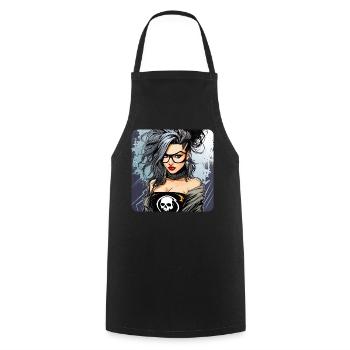 Cooles Punker Gothik Girl - Kochschürze - Schwarz - Vorne - AI Model Male 185 dark (185cm)
