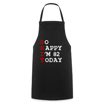 Birthday 82 Birthday Year Birth Funny - Cooking Apron - black - Front - AI Model Male 185 dark (185cm)