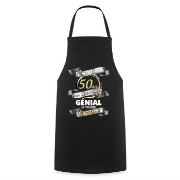 Birthday 50 Years Man Perfect Dad Uncle - Cooking Apron - black - Front - AI Model Male 185 dark (185cm)