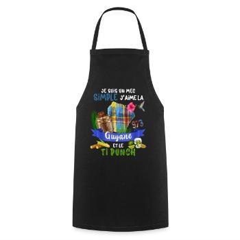 Guyana Madras Hummingbird Ti Punch Aperitif Gift Men - Cooking Apron - black - Front - AI Model Male 185 dark (185cm)
