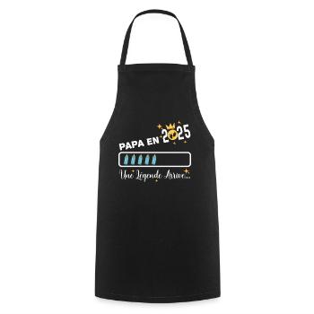 Future Dad 2025 Legend Download Birth - Cooking Apron - black - Front - AI Model Male 185 dark (185cm)