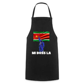 Drapeau Guadeloupe Judo Champion Le Bosse - Tablier de cuisine - noir - Devant - AI Model Male 185 dark (185cm)