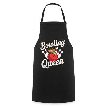 Bowling Queen Bowler - Kochschürze - Schwarz - Vorne - AI Model Male 185 dark (185cm)