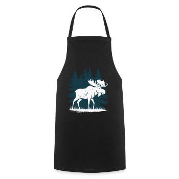 Elk - Cooking Apron - black - Front - AI Model Male 185 dark (185cm)