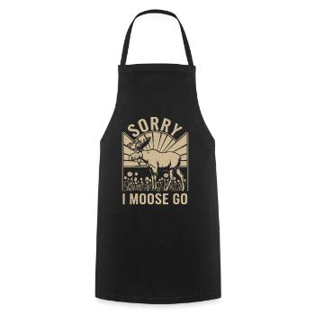 Sorry I Moose Go Elch - Kochschürze - Schwarz - Vorne - AI Model Male 185 dark (185cm)