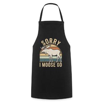 Sorry I Moose Go Elch - Kochschürze - Schwarz - Vorne - AI Model Male 185 dark (185cm)
