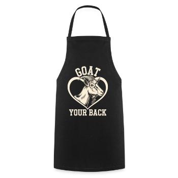 Goat Your Back Ziege Ziegenbock - Cooking Apron - black - Front - AI Model Male 185 dark (185cm)