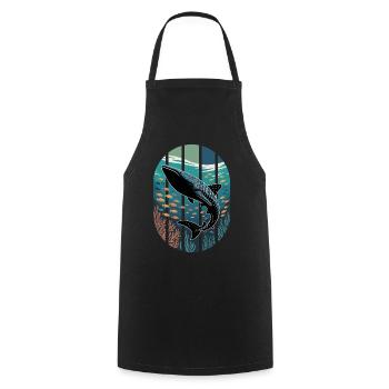 Whale Shark Shark Sea Creatures Sea - Cooking Apron - black - Front - AI Model Male 185 dark (185cm)