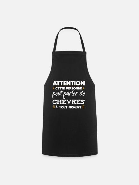 Chèvre fermier paysan éleveur cadeau drôle - Tablier de cuisine - noir