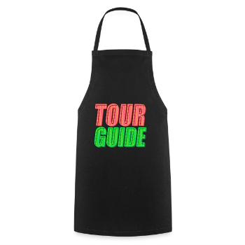 Tour Guide | Entdecke die Welt mit Stil - Kochschürze - Schwarz - Vorne - AI Model Male 185 dark (185cm)