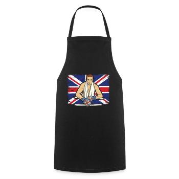 Boxe Royaume-Uni - Tablier de cuisine - noir - Devant - AI Model Male 185 dark (185cm)