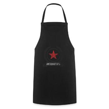 ANTIFASCISTA WIDERSTAND ROTER STERN - Kochschürze - Schwarz - Vorne - AI Model Male 185 dark (185cm)