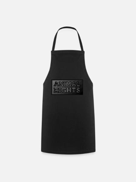 ANIMAL RIGHTS VEGAN - Cooking Apron - black