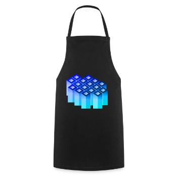 Résumé Warben Art 1 - Tablier de cuisine - noir - Devant - AI Model Male 185 dark (185cm)