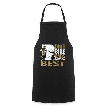 Dirt Bike Dads are the Best Motocross Biker Enduro - Cooking Apron - black - Front - AI Model Male 185 dark (185cm)