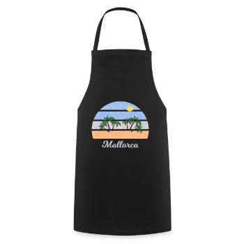 Holidays in Majorca - Cooking Apron - black - Front - AI Model Male 185 dark (185cm)