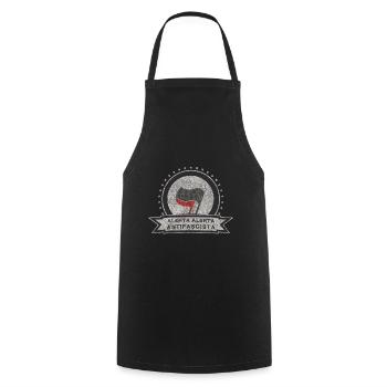 ALERTA ALERTA ANTIFASCISTA DRAPEAU FAHR À GAUCHE - Tablier de cuisine - noir - Devant - AI Model Male 185 dark (185cm)