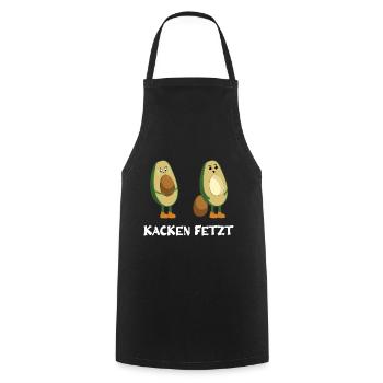 Kacken fetztLustig Avocado Toilette Entspannung - Kochschürze - Schwarz - Vorne - AI Model Male 185 dark (185cm)