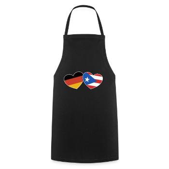German Puerto Rican Friendship - Gift - Cooking Apron - black - Front - AI Model Male 185 dark (185cm)