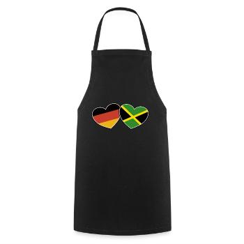 German Jamaican Friendship - Gift - Cooking Apron - black - Front - AI Model Male 185 dark (185cm)
