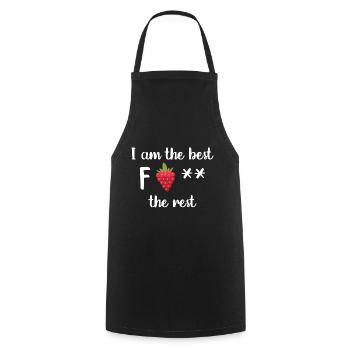 Ich liebe Himbeeren - Kochschürze - Schwarz - Vorne - AI Model Male 185 dark (185cm)